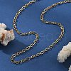 3.5MM 304 Stainless Steel Oval Link Chain Necklaces NJEW-T016-08G-2