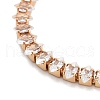 Brass Pave Clear Cubic Zirconia Horse Eye Box Chain Slider Bracelets BJEW-YWC0002-06A-G-2