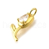 Brass Micro Pave Cubic Zirconia Pendants KK-Z102-01G-02-2