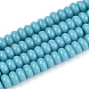 Opaque Spray Painted Glass Beads GLAA-ZX008-4mm-18R-1