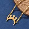 Moon 304 Stainless Steel Link Bracelets BJEW-M097-02G-2