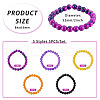 5 Colors Halloween Glass Beads Beaded Stretch Bracelet Sets BJEW-TAC0026-13