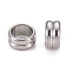Tarnish Resistant 201 Stainless Steel European Beads STAS-F250-03P-B-2