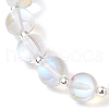 Synthetic Moonstone Beads Stretch Bracelets for Women BJEW-TA00600-4