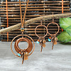 Alloy & Wood & Synthetic Turquoise Jewelry Sets FS-WGA22DA-04-1
