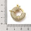 Brass Micro Pave Clear Cubic Zirconia Spring Ring Clasps KK-L228-42G-3