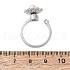 Brass Micro Pave Clear Cubic Zirconia Open Cuff Rings RJEW-S624-01P-5