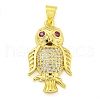 Brass Micro Pave Cubic Zirconia Pendants FIND-Z044-07G-1