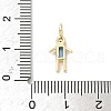 Brass Micro Pave Cubic Zirconia Pendants ZIRC-I356-17G-A08-3