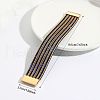 PU Leather Rhinestone Multi-strand Bracelets WGEB3AF-01-3