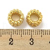 Rack Plating Brass Micro Pave Clear Cubic Zirconia European Beads KK-L215-011G-2