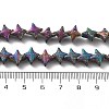 Electroplated Natural Lava Rock Beads Strands G-A251-C01-01E-4