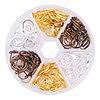 15mm Brass Leverback Earring Findings 3 Mixed Colors in One Box for Jewelry Making KK-PH0015-03M-1
