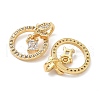 Brass Micro Pave Cubic Zirconia Pendants KK-Q068-28G-2