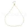 Ion Plating(IP) 304 Stainless Steel Twist Bar Link Chain Necklace NJEW-K249-11G-1