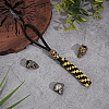 4Pcs 4 Styles Outdoor EDC Tool Brass Parachute Rope European Beads FIND-FG0003-73-5