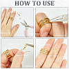 SUNNYCLUE 6Pcs 3 Styles Brass Rings FIND-SC0010-81-3