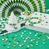 SOFPLATE 800Pcs 4 Colors Saint Patrick's Day Opaque Plastic Beads KY-SP0001-06-4