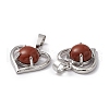 Natural Red Jasper Pendants G-P484-04P-07-3