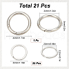SUNNYCLUE 20Pcs 304 Stainless Steel Split Key Rings with 1Pc Alloy Spring Gate Rings FIND-SC0010-29-2