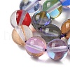 Electroplated Synthetic Moonstone Beads Strands G-C131-A01-02-3