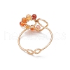 Natural Carnelian Cuff Rings RJEW-TA00206-03-4