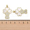 Brass Micro Pave Cubic Zirconia Pendants KK-D057-08G-3