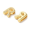 Rack Plating Brass Micro Pave Cubic Zirconia Slide Charms KK-C084-34G-R-2