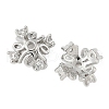 Brass Micro Pave Clear Cubic Zirconia Bead Caps KK-V015-39P-1