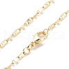 Brass Oval Link Chains Necklace for Women NJEW-P265-09G-1
