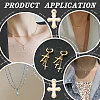 Unicraftale 100Pcs 304 Stainless Steel Tiny Cross Charms FIND-UN0004-03-6