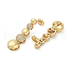 Brass Micro Pave Cubic Zirconia Dangle Stud Earrings EJEW-P252-06D-G-2