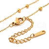 Ion Plating(IP) 304 Stainless Steel Heart Pendant Ball Chain Necklaces for Women NJEW-G142-02G-3