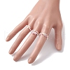 4Pcs 4 Style Glass Seed Beaded Stretch Finger Rings RJEW-JR00661-04-4