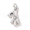 Brass Micro Pave Cubic Zirconia Charms KK-C012-15P-2