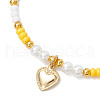 Adjustable Glass Seed Round Beaded Braided Bracelets BJEW-MZ00187-03-3