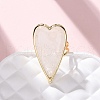 Heart Natural Gemstone Finger Rings RJEW-M076-03G-6