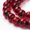 Handmade Silver Foil Lampwork Beads Strands FOIL-L016-C03-1
