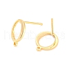 Rack Plating Brass Stud Earring Findings KK-M261-45G-2