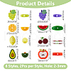 DICOSMETIC 16Pcs 8 Styles Food Grade Eco-Friendly Silicone Focal Beads SIL-DC0001-55-2