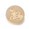 Golden Tone Wax Seal Brass Stamp Heads AJEW-U008-03G-21-1