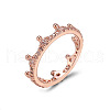 Crown Brass Micro Pave Clear Cubic Zirconia Finger Rings for Women FS-WG9962F-02-2