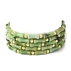 Natural Australia Jade/Chrysoprase Beads Stretch Bracelets for Men Women BJEW-L171-03B-4