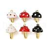 Brass Enamel Pendants KK-R224-15BC-G-1