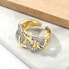 Brass Micro Pave Clear Cubic Zirconia Cuff Rings RJEW-U041-26G-3