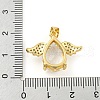 Rack Plating Brass Micro Pave Clear Cubic Zirconia Pendants ZIRC-L100-151G-4