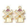 Brass Micro Pave Cubic Zirconia Pendants KK-F862-13G-1