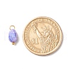 Opaque Baking Painted Crackle Glass Beads Pendants PALLOY-JF01242-2