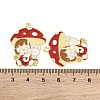 Golden Plated Alloy Enamel Pendants ENAM-Z017-09G-05-3