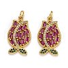 Brass Micro Pave Cubic Zirconia Pendants ZIRC-L100-031G-1